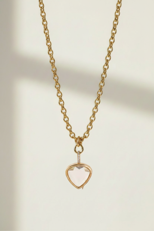 Heart Necklace - Clean Hanging Shot