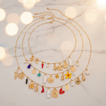 Stunning Layered Charm Necklaces